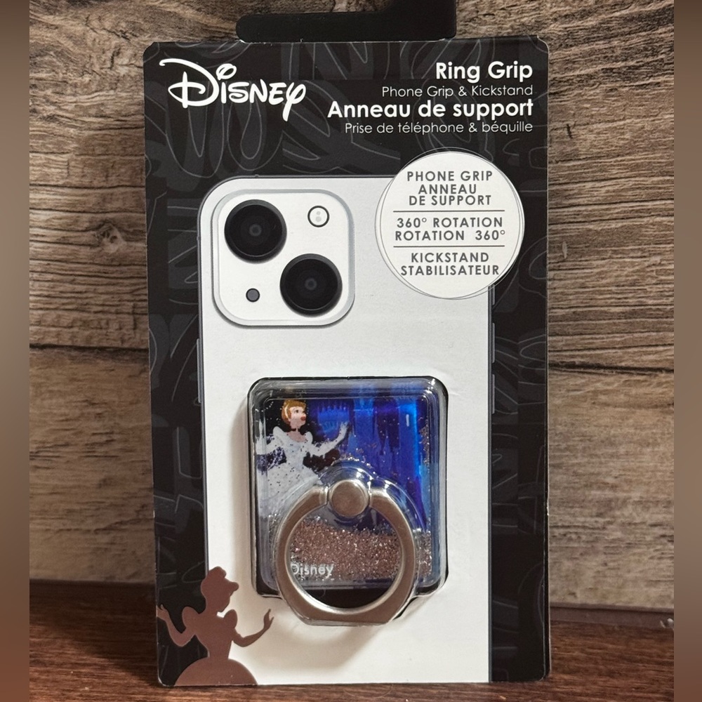 DISNEY -  Cinderella Cell Phone Ring Grip & Kickstand, New In Package